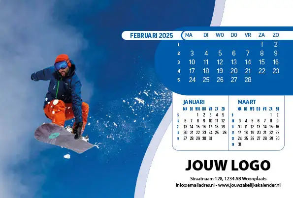 A5 Bureaukalender Extreme Sports 2025