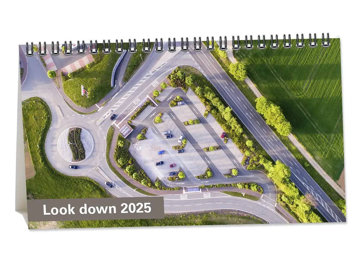 A5 Bureaukalender Look Down 2025