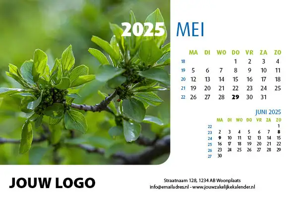 A5 Bureaukalender Natuur 2025