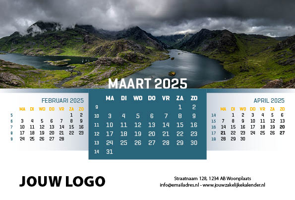 A5 Bureaukalender Panorama 2025