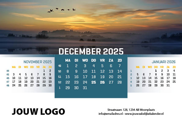 A5 Bureaukalender Panorama 2025