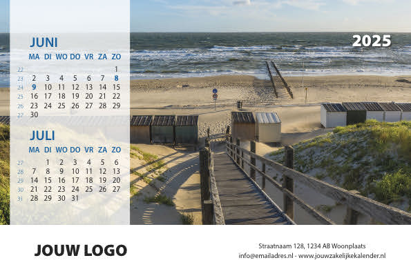 A5 Bureaukalender Langs de Noordzee 2025