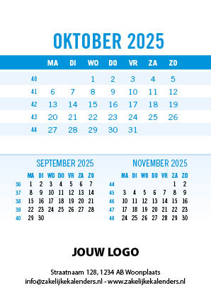 A6 Bureaukalender Data 2025