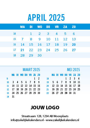 A6 Bureaukalender Data 2025