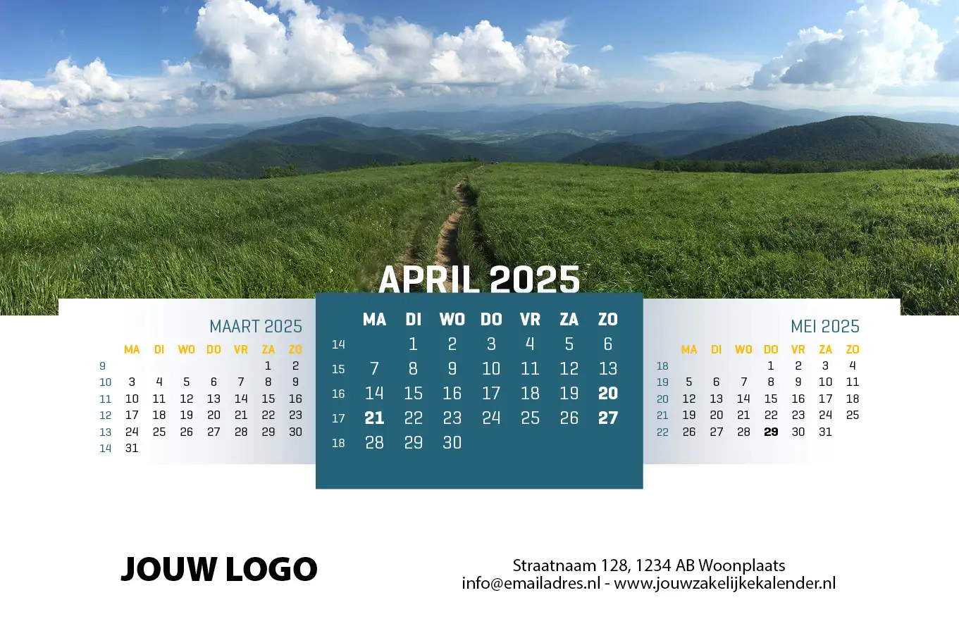 Wandkalender Panorama 2025