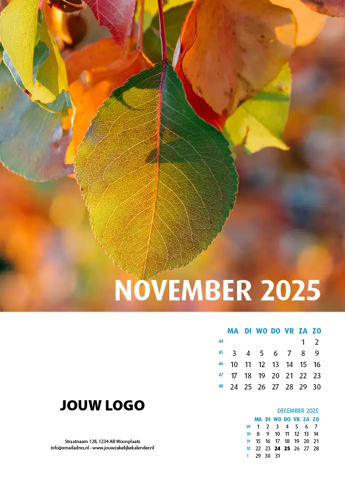 Wandkalender Natuur 2025